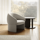 Mushroom Designer Office Fabric Lounge Armchair - Gavisco Office Furniture